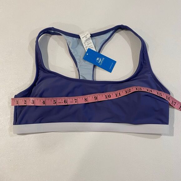 Cupshe Blue Sports Bra Swim Top Women’s Large – Racerback Bikini Top NWT - Picture 3 of 7